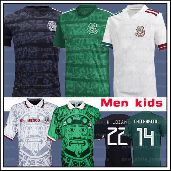

mexico soccer jerseys g. dos santos r. marquez c. vela h. herrera a. guardado h. lozano men kids maillot de foot, Black;yellow