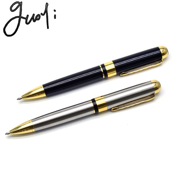 

guoyi a39 metal ballpoint pen .learn office school stationery gift luxury pen & l business writing refill, Blue;orange
