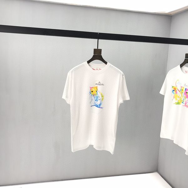 

20ss италия tee весна и лето новая высокая мода цепи печати воротник мужская и женская хлопчатобумажная рубашка высокое качество поло футбол, White;black