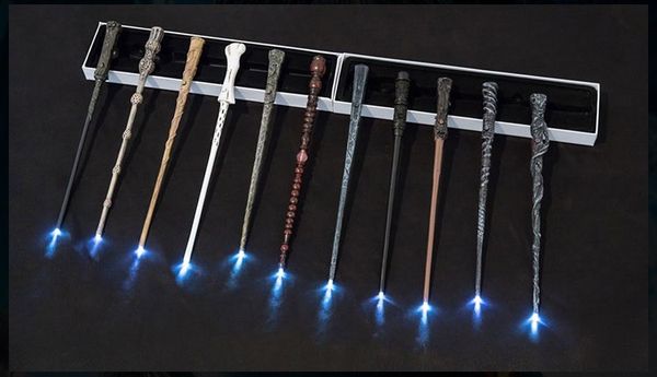 

led magic wand light up potter hermione woldermort cosplay costume magic wand for halloween xmas gifts 12 designs dhl fa2471