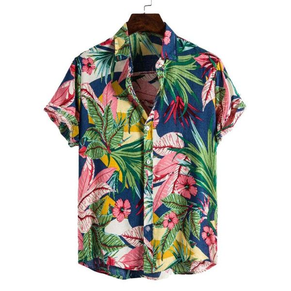 

missky men shirt summer leisure shirt hawaiian style silk cotton flower pattern short-sleeve lapel male new, White;black