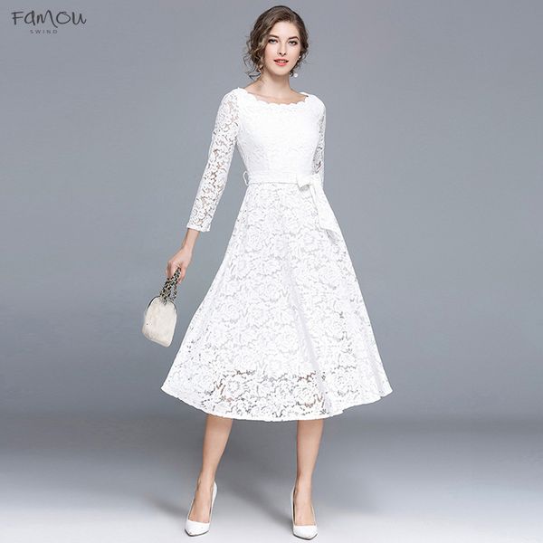 

Elegant White Lace Dress Black Evening Party Dresses Female Vestido De Vestido De Women Noche Long Dresses
