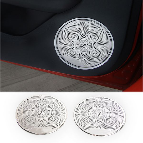 

car door speaker stereo decoration trim stickers large for ford mustang 2015+ interior accessories