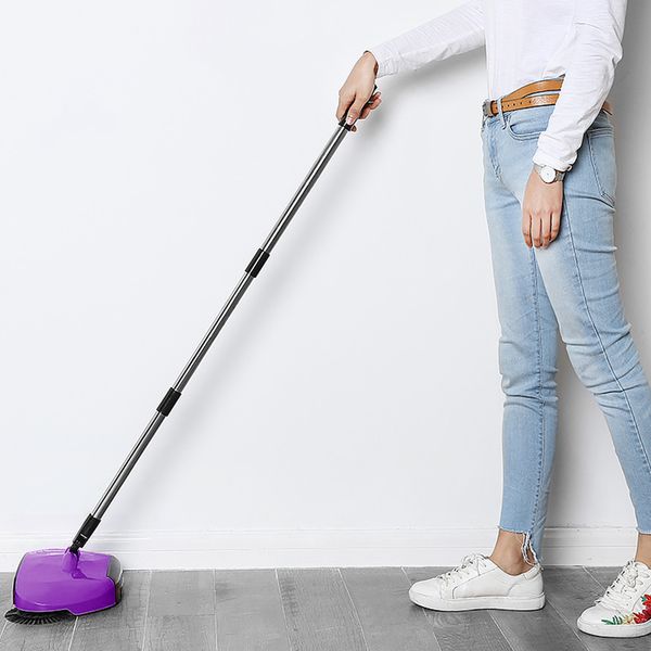 

automatic cleaning sweeping tool without electricity hand push household lazy sweeper broom 360 degree rotating