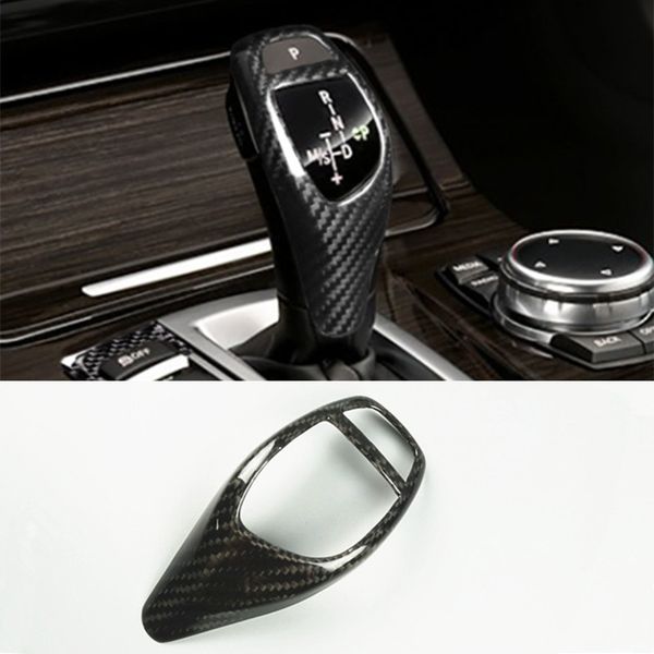 

real carbon fiber gear shift handle sleeve cover trim for f20 f21 f22 f23 f30 f31 f34 f35 f32 f33 f36 car accessories