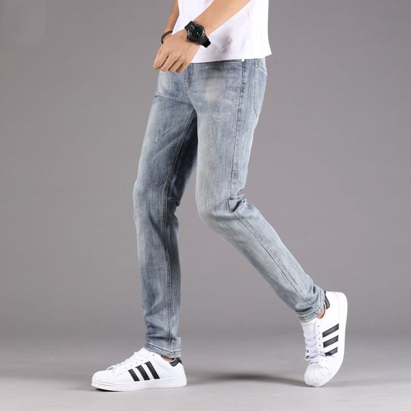 

мужчины высокое качество бренд jeanst вл человеком высокой qualityeurope и мода ковбойские брюки классический паровоз удобная приватная тамо, Blue