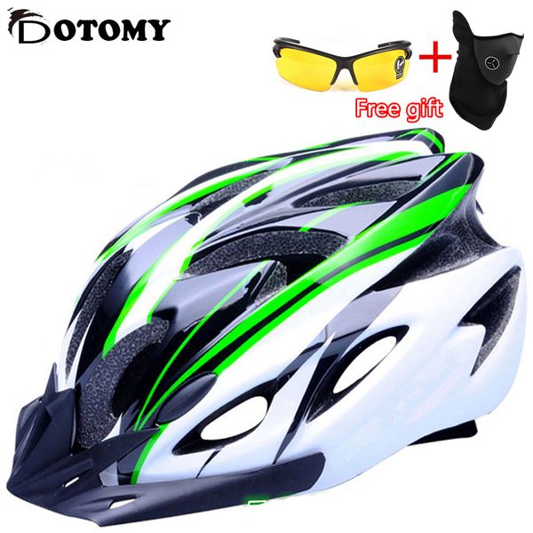 

upgrade 11 colors ultralight cycling helmet + cycling glasses +mask bicycle helmet women men integrally-molded bike
