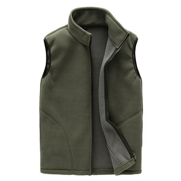 

new men vest male winter fleece thick warm waistcoat outwear casual thermal soft vests mens windproof sleeveless jacket, Black;white