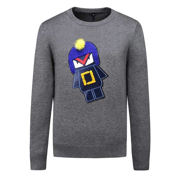 

19ss fends designer mens brand sweater cotton new pullover slim style official new sweater wild boutique classic hoodie, White;black