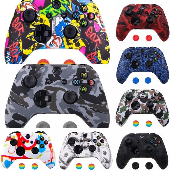 

64ewv tiger touch soft skull faceplate cover, front housing shell case for controller one s & for xbox one x xbox - sxoft22x