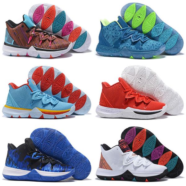 

new kyrie ikhet black magic 5 men's basketball shoes weave kids basketball sport sneaker