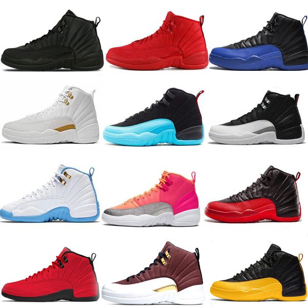 

new 12 12s men basketball shoes winterized wntr gym red flu game royal ball punch university gold blue black sports sneakers