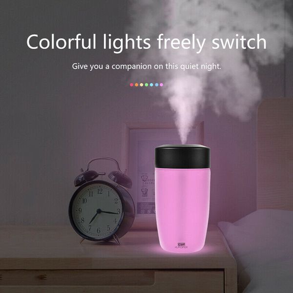 

eloole 300ml usb mini air ultrasonic humidifier led lamp essential oil aromatherapy diffuser cool mist humidifier for home&car