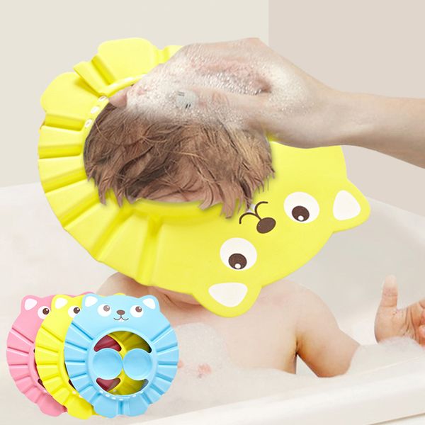

soft baby children shampoo bath shower cap shampooing for kids head to baby shower hat child bathing cap bath visor