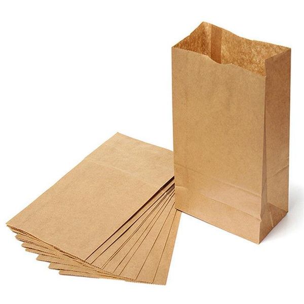 Papel Kraft Medium Brown sacos de comida Wedding Party Doce Pão presente sacos de alta qualidade por atacado