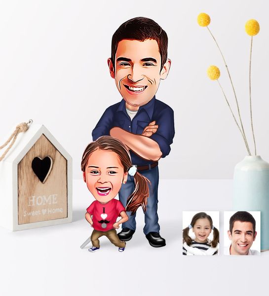 

father's day custom santa claus girl cartoon wooden trinket-1 other festive party supplies