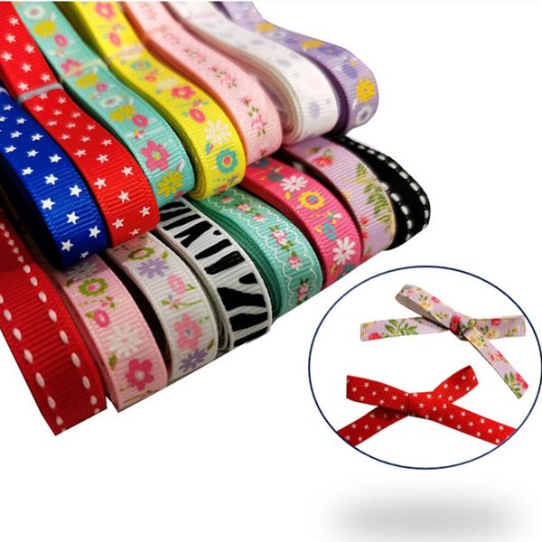

mix color grosgrain ribbon for hair diy accessories (1cm grosgrain ribbon- 30yards), Slivery;white