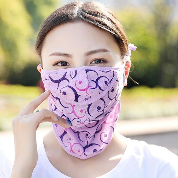 

Sunshade Mask Women Breathable Mesh Dust Proof Anti UV Face Mask Sunscreen Sun Mask Face Cover LJJO7669