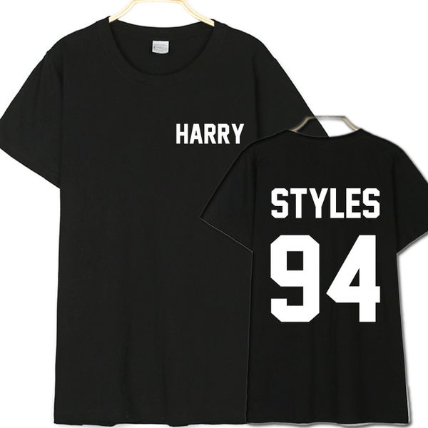 

94-letter pure styles cotton harry printed short-sleeved t-shirt, White;black