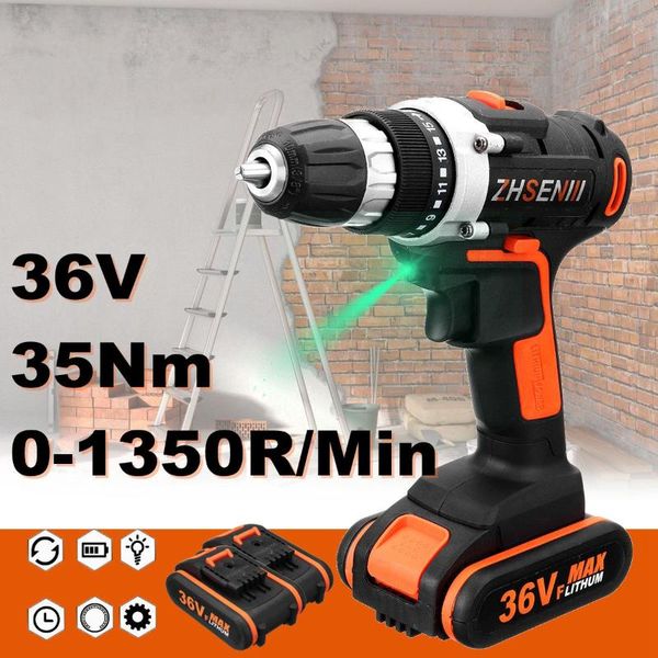 

36в аккумуляторный электрическая дрель многофункциональная аккумуляторная батарея литиевая мини электрическая отвертка бытовой электроинстру