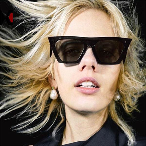 

2019 new cat eye women sunglasses men vintage shaped blue black sunglasses colorful transparent small colorful fashion glasses, White;black