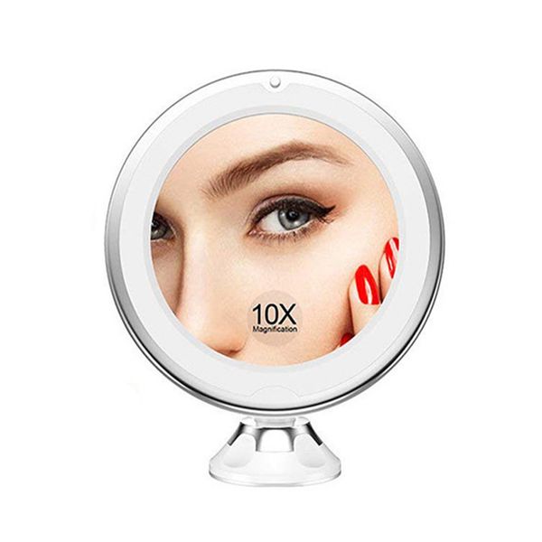 New Led Cosmetic Mirror 7x 10x Magnifying Makeup Dressing With Light Suction Cup Bathroom Dhl Fedex Gold Mirrors