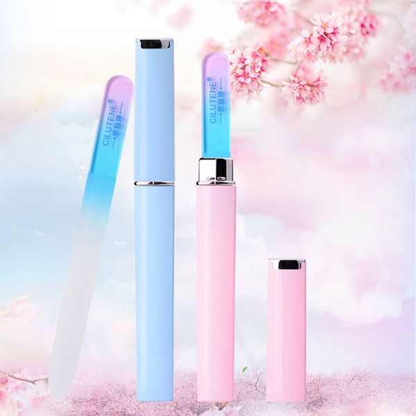 

1pc crystal glass nail file buffer manicure device nails sanding files pedicure 15cm portable for nail beauty care