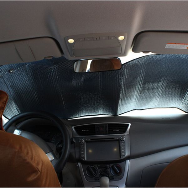 

130*60cm double sided aluminum foil sun visor car accessories windshield cover sunshade block prevent bask