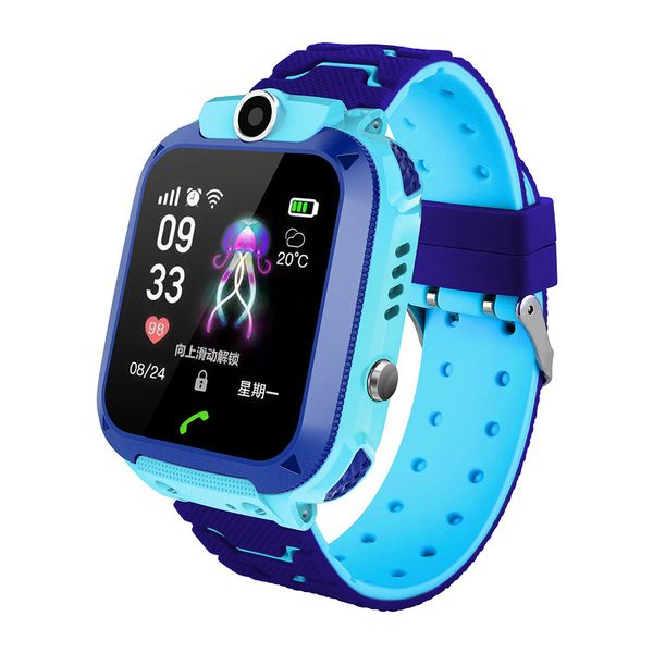 

q12 kids long standby camera support anti-lost safe multifunctional waterproof hd screen precise positioning smart watch gift, Blue