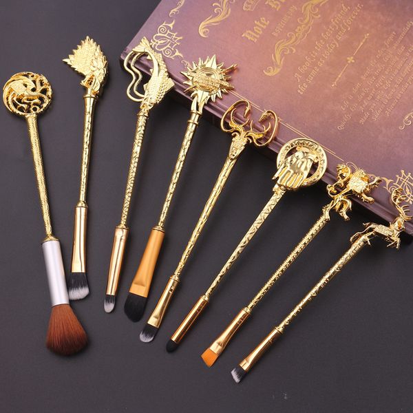 

game of thrones makeup brush set targaryen stark mother of dragon iron throne makeup foundation eyeshadow brushes eyebrow lips magic brushes