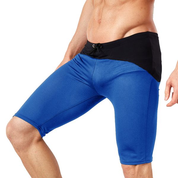 

usa wearhouse available new men's mesh colored swimming trunks sports and fitness beach shorts with elastic waistband, White;black