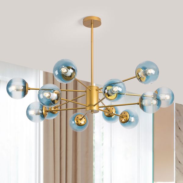 Lampadari LOFT Modern Gold Lustre 6-16 Arms Lampadina Edison regolabile retrò Lampada E27 Art Spider Apparecchio a soffitto