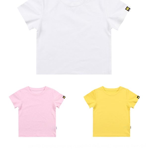 

super value zero real clohing 2020 pure coon ong xu children's round collar short sleeve children's t-shirt 93062, Blue