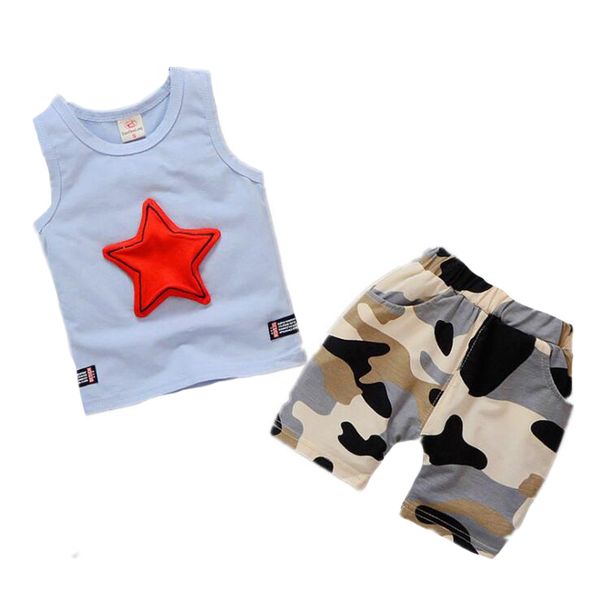 

летний танк наряды для ребенка дети мальчики 6м 12м 2т 3т малыш дети детские мальчики наряды хлопок тройник + шорты брюки комплект одежды, White