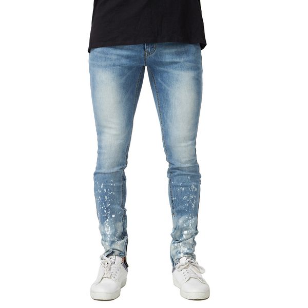 

fashion- 19ss new jeans fashion male pencil pants male trousers, Blue