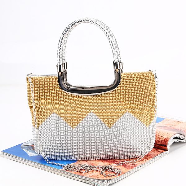 

фабрика retaill оптовая новый ручной работы красивая алюминиевый лист вечерняя сумочка большие пространства сумочка с атласной для свадьбы/б