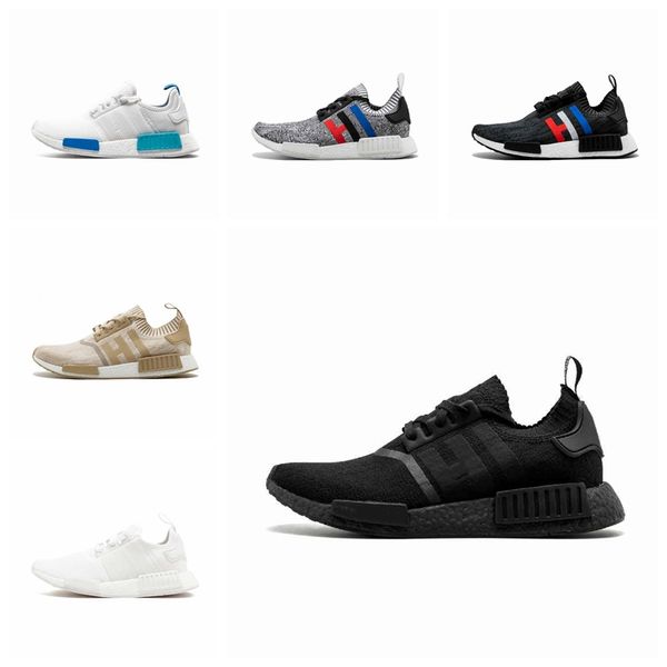 

andr1a nmd runner r1 sneakers japan triple black white red pk og tri-color men women running shoes trainer mens sports shoes size 36-45