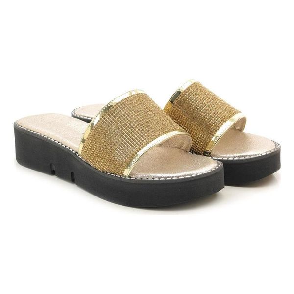 

fantasy exclusive thick strappy flat base stone slippers fantasy, Black