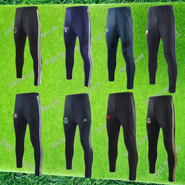 

19 20 real madrid soccer train pants 2019 2020 bayern long trousers feyenoord track pants rome running trousers sao paulo football trousers, Black;red