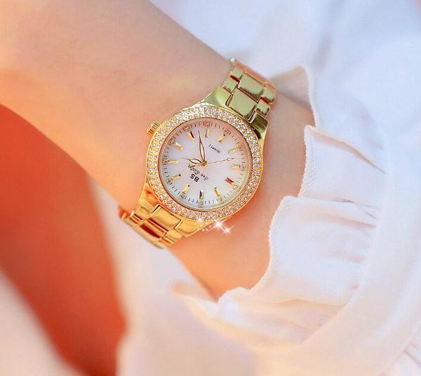 

bs new selling watch high-end chain watch custom full diamond female watch wy1149, Slivery;black