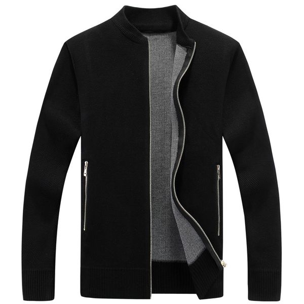 

mens brand clothing men's sweater coat autumn winter warm cardigan coats knitwear thick sweaters male jackets sweater men, White;black