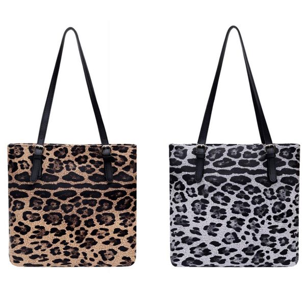 

women casual tote bag leopard print handbag fashion shoulder bags for shopping travel 2020 new fashion