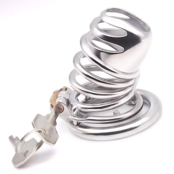 Erkekler için Dikenli Halka Chastity Anti-off Kilit Penis Ring 40/45 / 50mm Cockrings Yeni Erkek perhiz Iffet Kafes