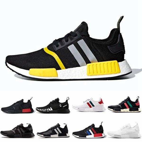 

2019 r1 runner atmos bred running shoes nbhd primeknit tri-color og classic men women japan triple black white red marble sports sneakers