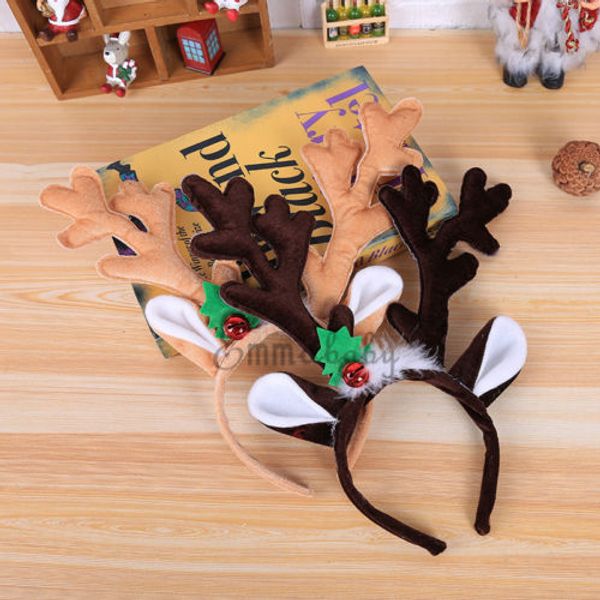 

2019 new christmas headband hat fancy dress hat reindeer antlers santa xmas kids adult