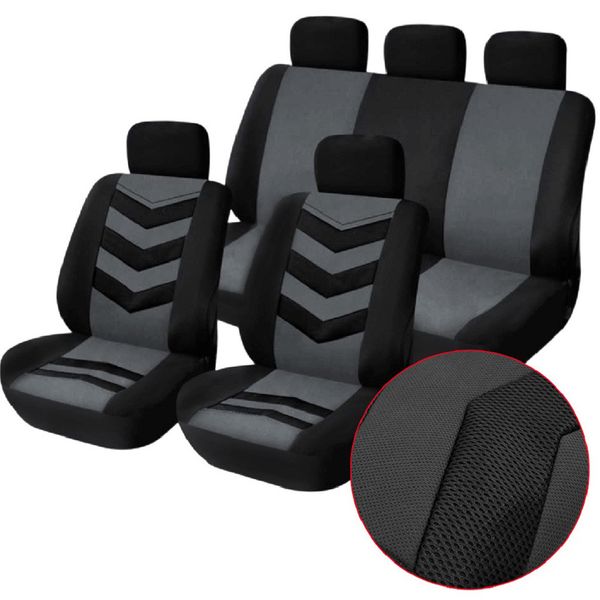 

9-piece kongyide automobiles seat covers universal sponge + sandwich full car seat cover pad mat auto protection jun27