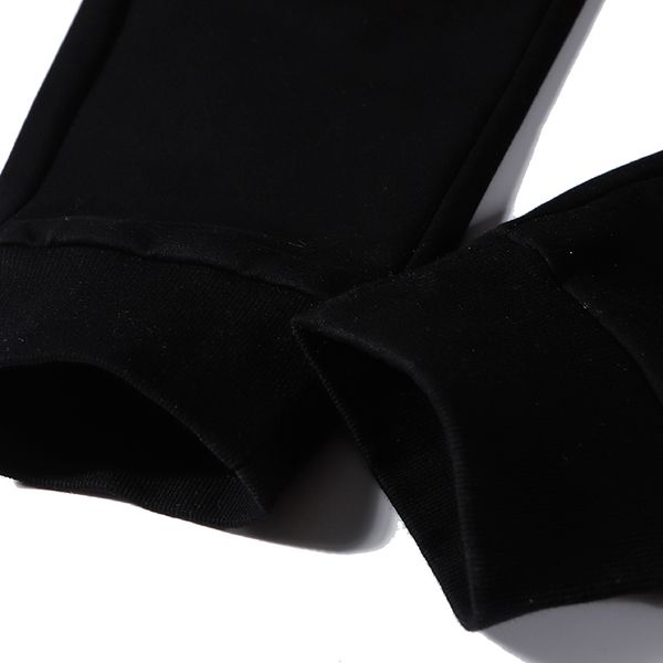 

with logo retro italian designer casual pants cotton wild sports mens pants classic fashion stretch xxxl high-end quality fashion trousers, Black