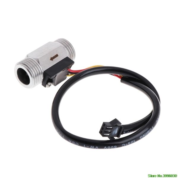 

stainless steel g1/2" od20.5mm hall effect water liquid flow switch sensor meter