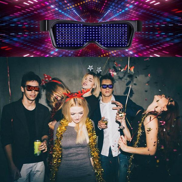 

6 styles bluetooth led glasses for raves fancy led light up glasses flashing led display glowing luminous glasses for christmas party fa3026