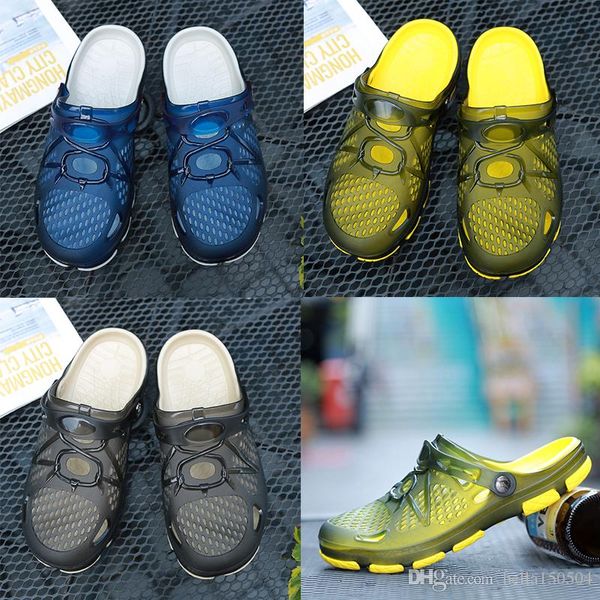 Новые дизайнерские легкие тапочки Модные мужские полые сандалии причинные нескользящие летние тапочки huaraches вьетнамки тапочки хорошего качества